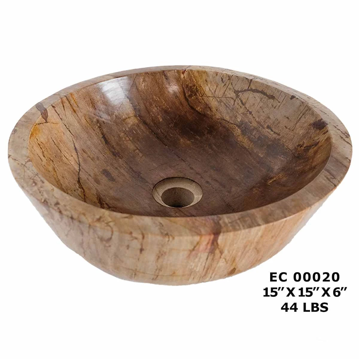 Petrified Wood Kitchen Sink, Modern Bathroom Vanity EC00020