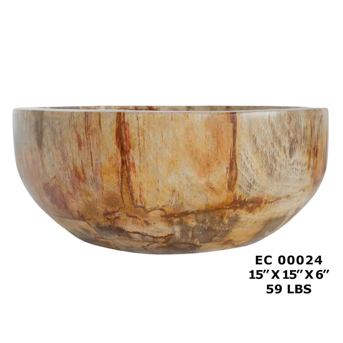 Petrified Wood Bathroom Sink Basins, Marble Farmhouse Sink EC00024