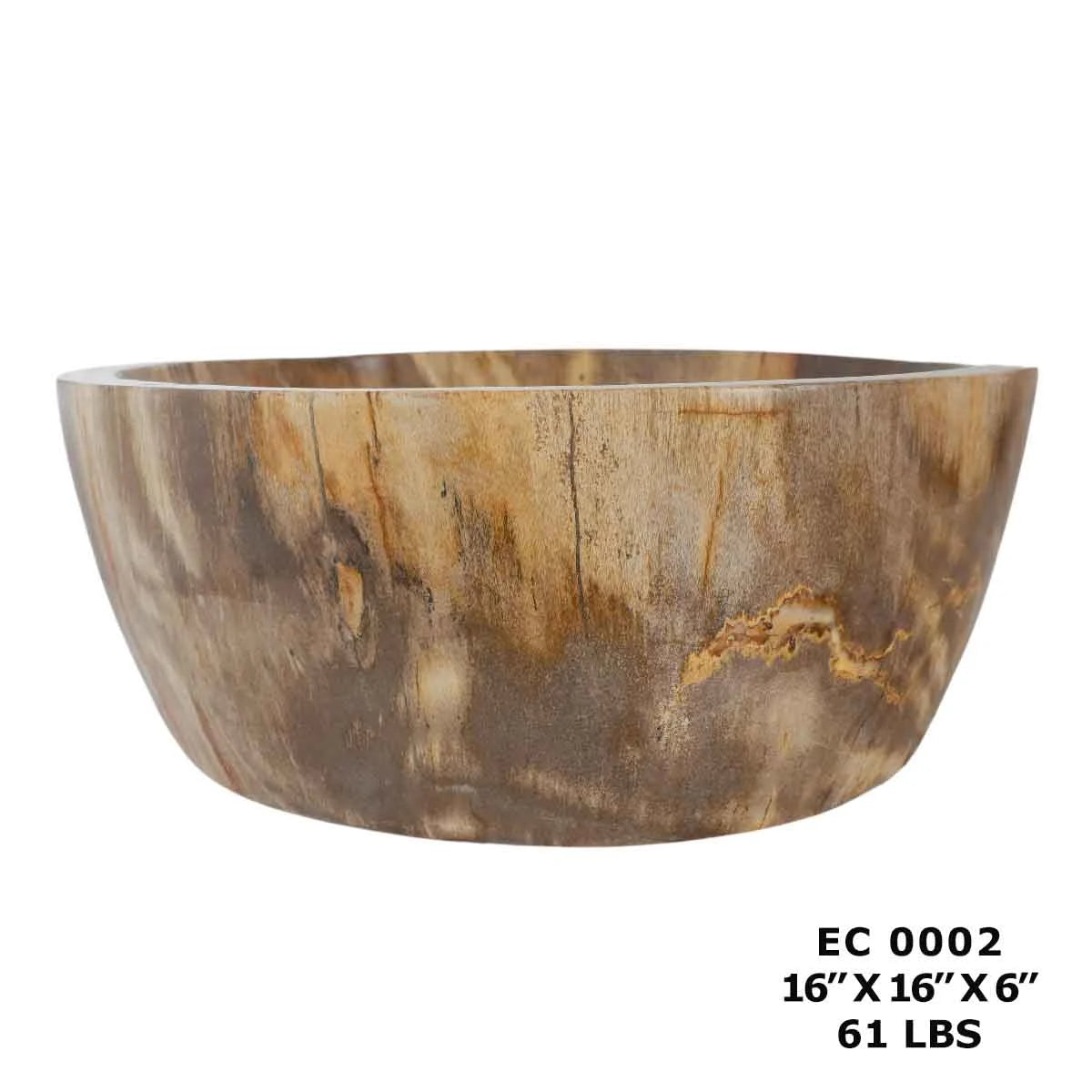 Petrified Wood Vessel Sink Basin, Sink Bowls for Bathroom EC0002
