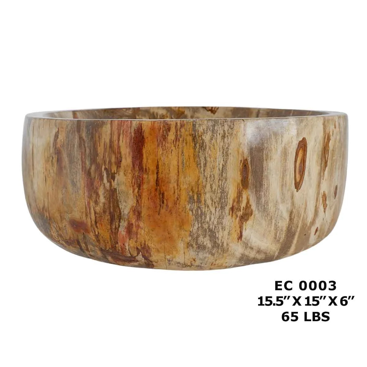 Petrified Wood Sink Bowls for Bathroom, Bowl Sink Vanity EC0003