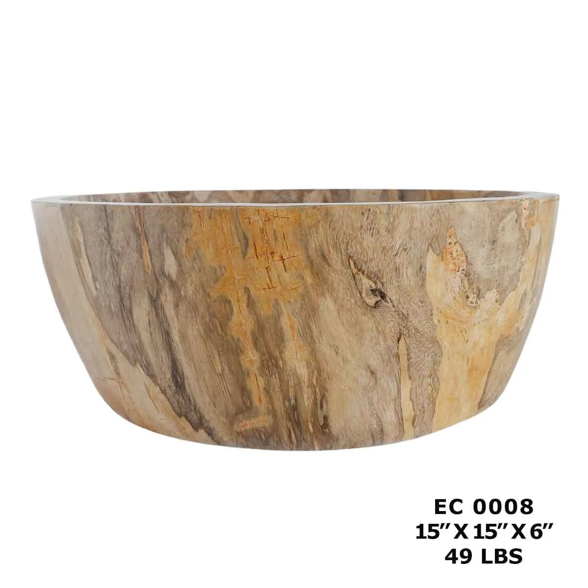 Petrified Wood Round Bathroom Sink, Bathroom Vanity Ideas EC0008