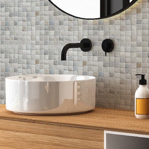 Molar 3 Grey Pebble Mosaic Tile for Wall | 5 Tiles per case