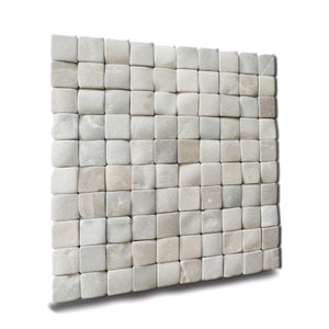 Natural Tan Stone Mosaic Floor Tile | Pebble Tile