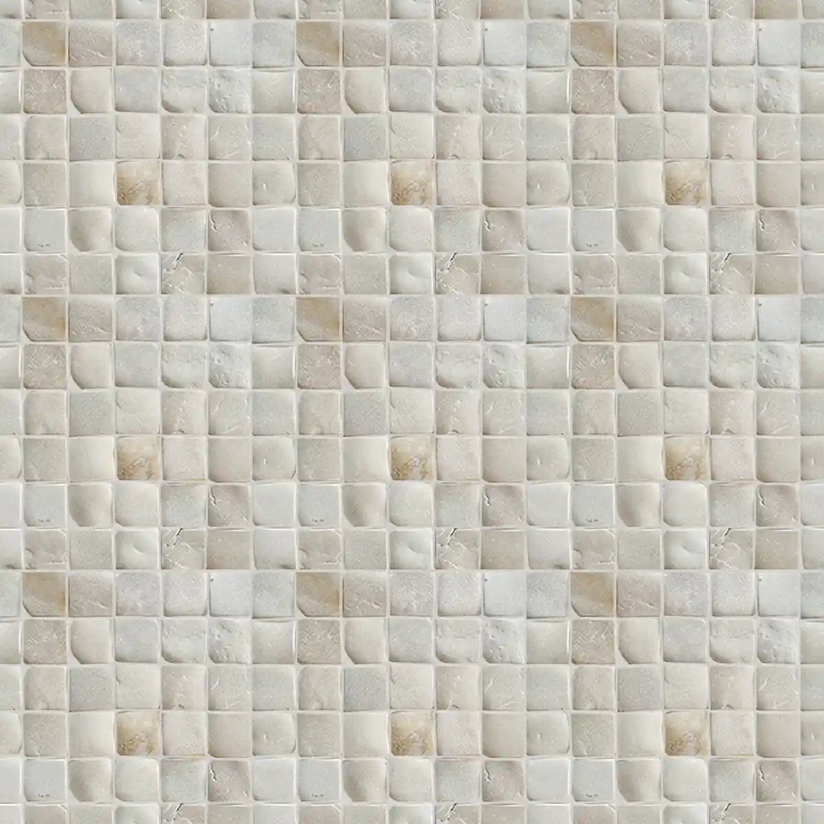 Tan Stone Mosaic Tile for Wall, Molar 5 Natural Stone Floor Tile