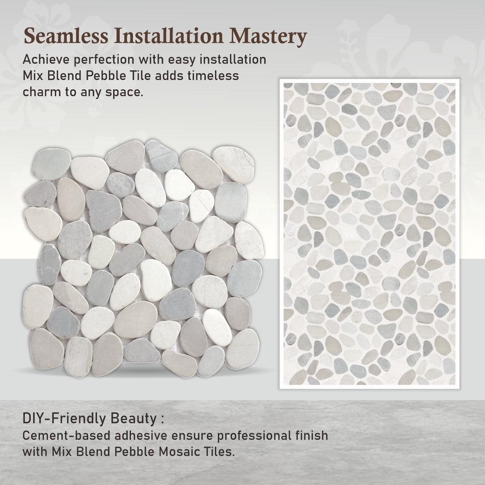 Mix Blend Floor Tile Tiles Collection | Pebble Tile