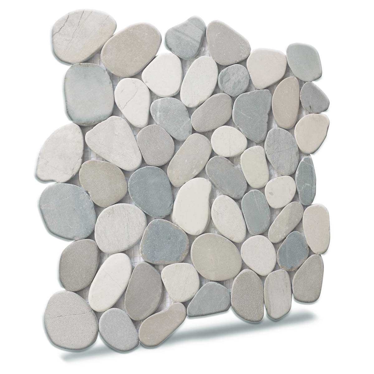 Multicolor Mosaic Tile, Mix Blend Sliced Pebble Wall & Floor Tile