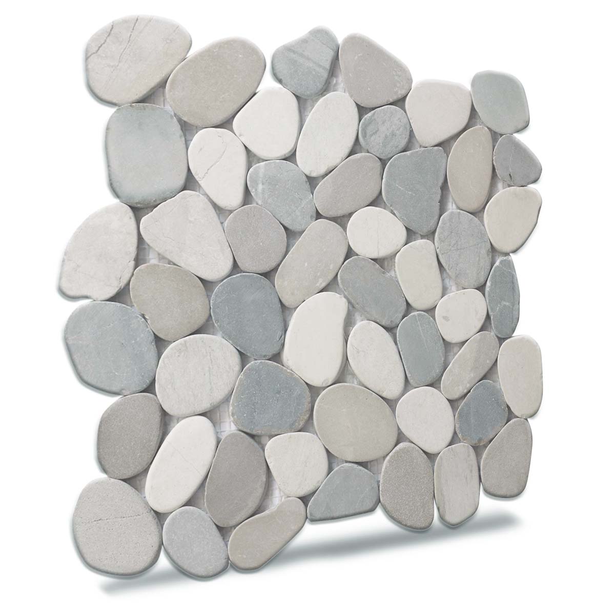 Mix Blend Sliced Pebble Mosaic Wall & Floor Tile | 5 Tiles per case