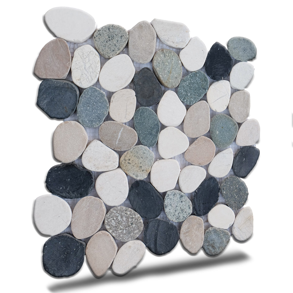 Ibiza Sliced Pebble Mosaic Wall & Floor Tile | 5 Tiles per case