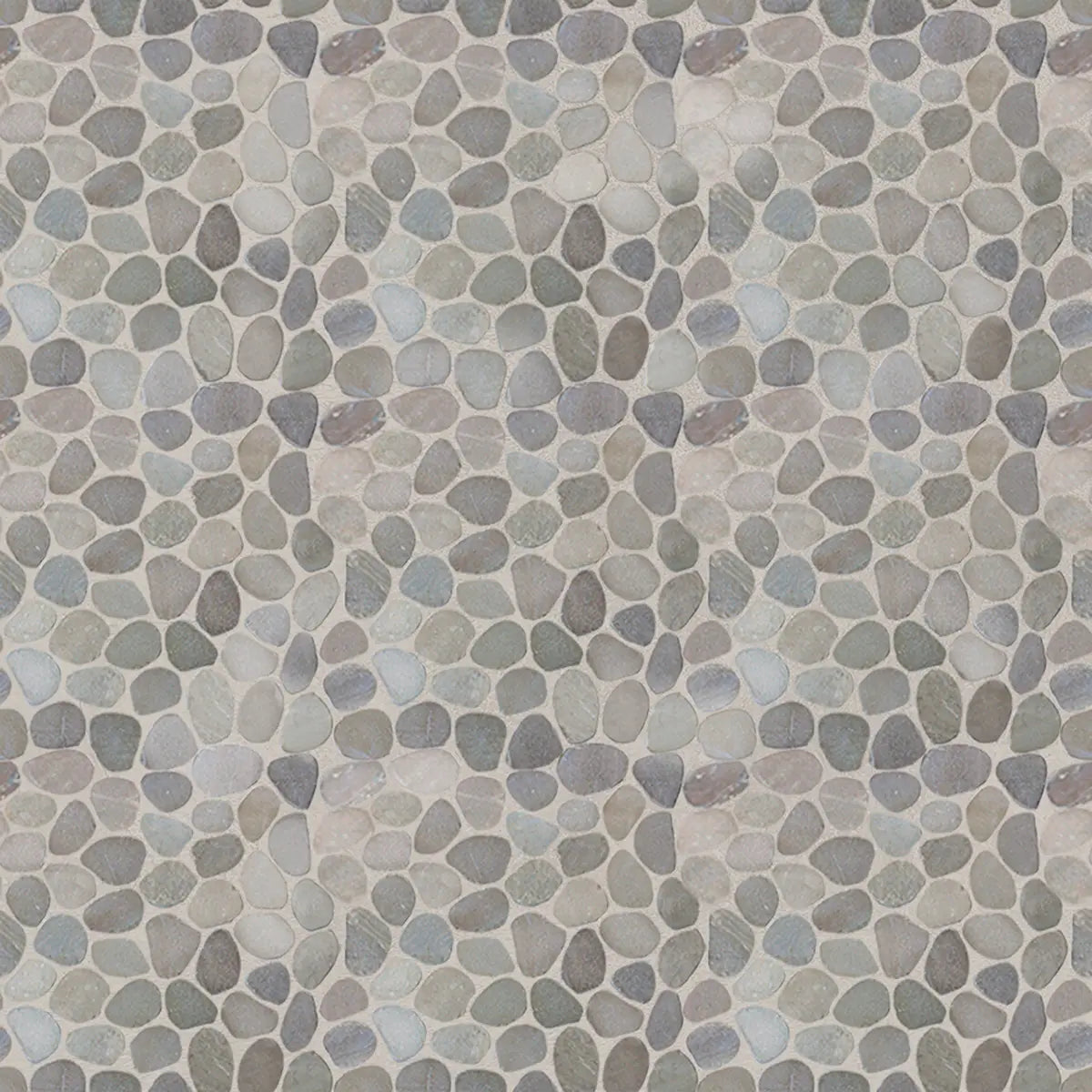 Tan Sliced Pebble Mosaic Wall & Floor Tile | 5 Tiles per case