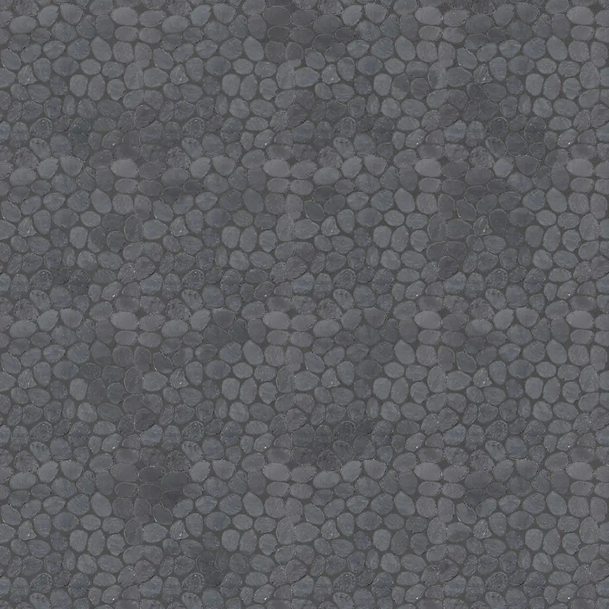 Black Mosaic Tile, Charcoal Sliced Pebble Mosaic Wall & Floor Tile