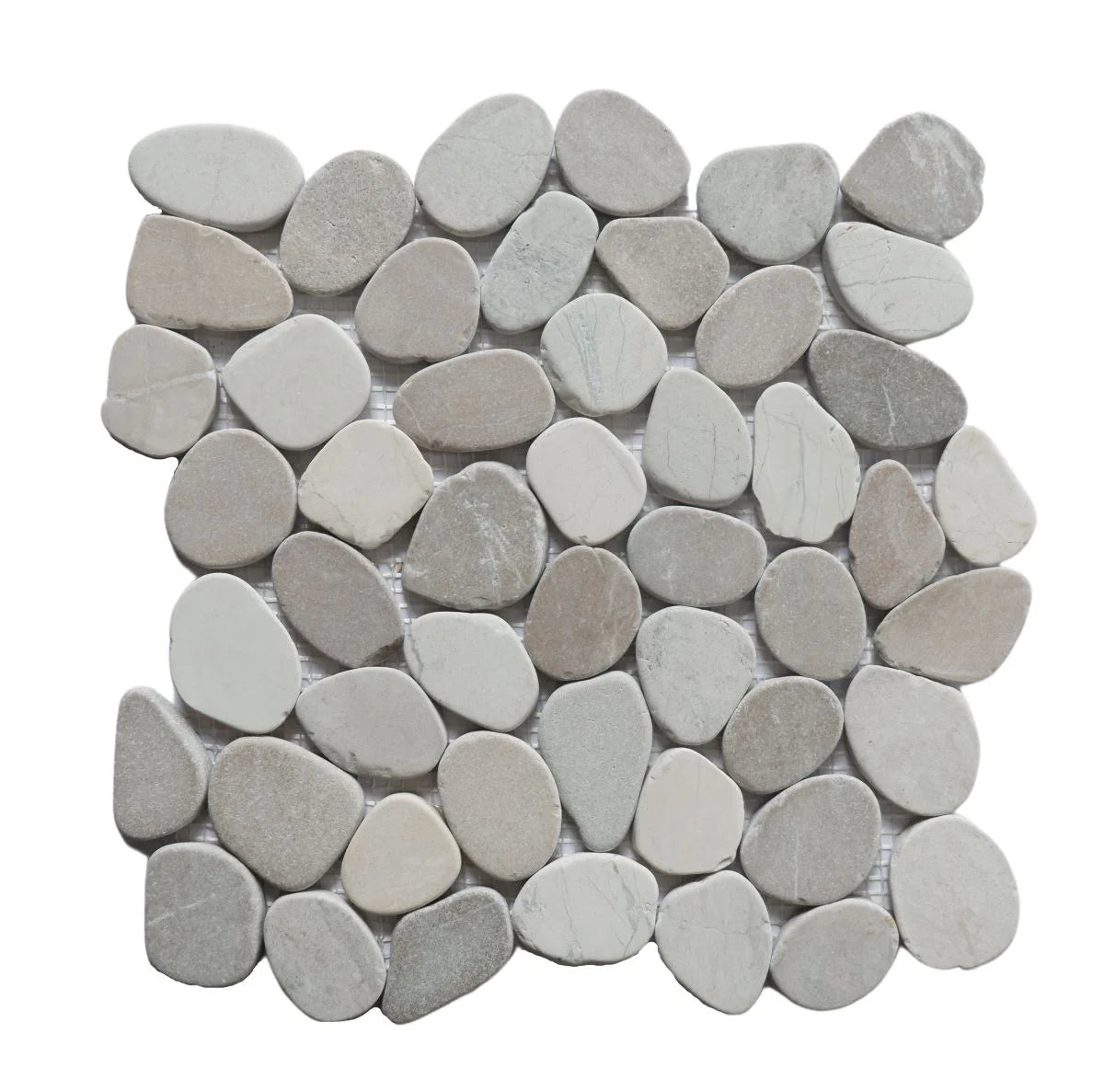 capucino sliced pebble tile sample without grout