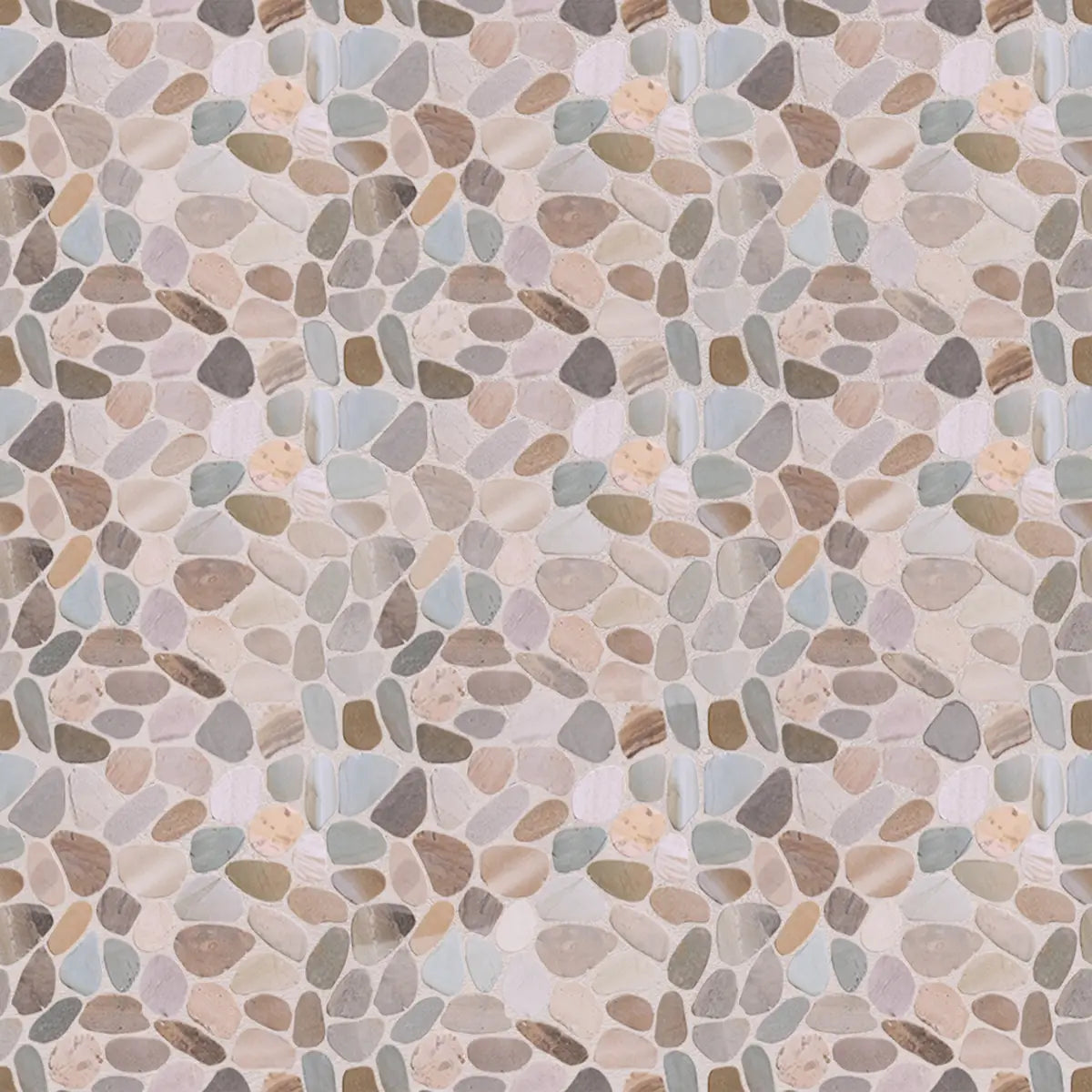 Colorful Mosaic Tiles, Olive Sliced Pebble Mosaic Wall & Floor Tile