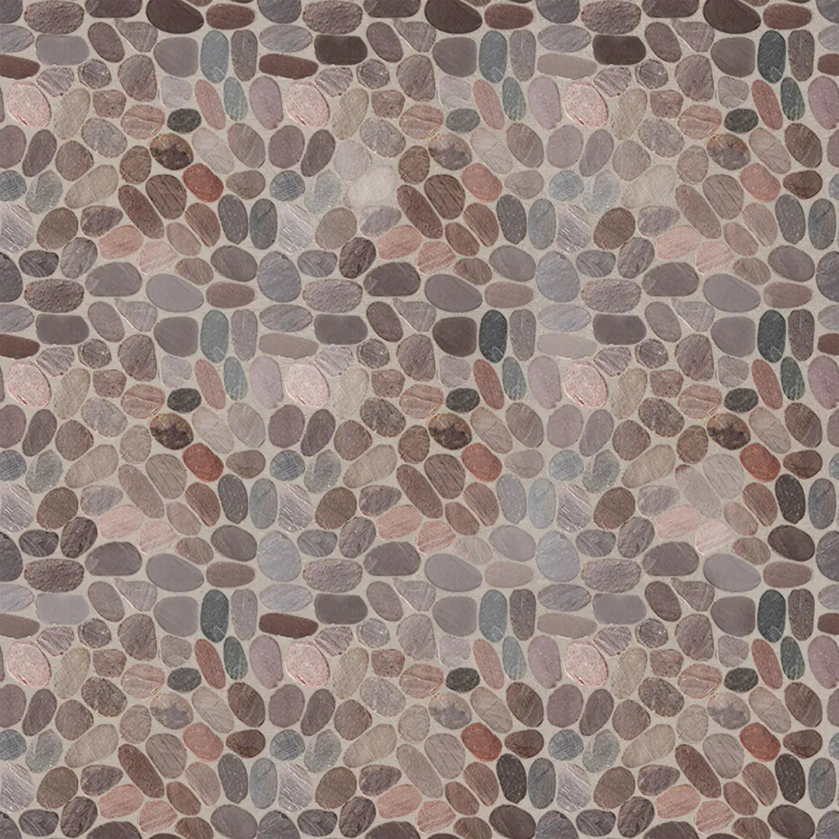 Pebble Stone Tiles, Choco Sliced Pebble Mosaic Wall & Floor Tile