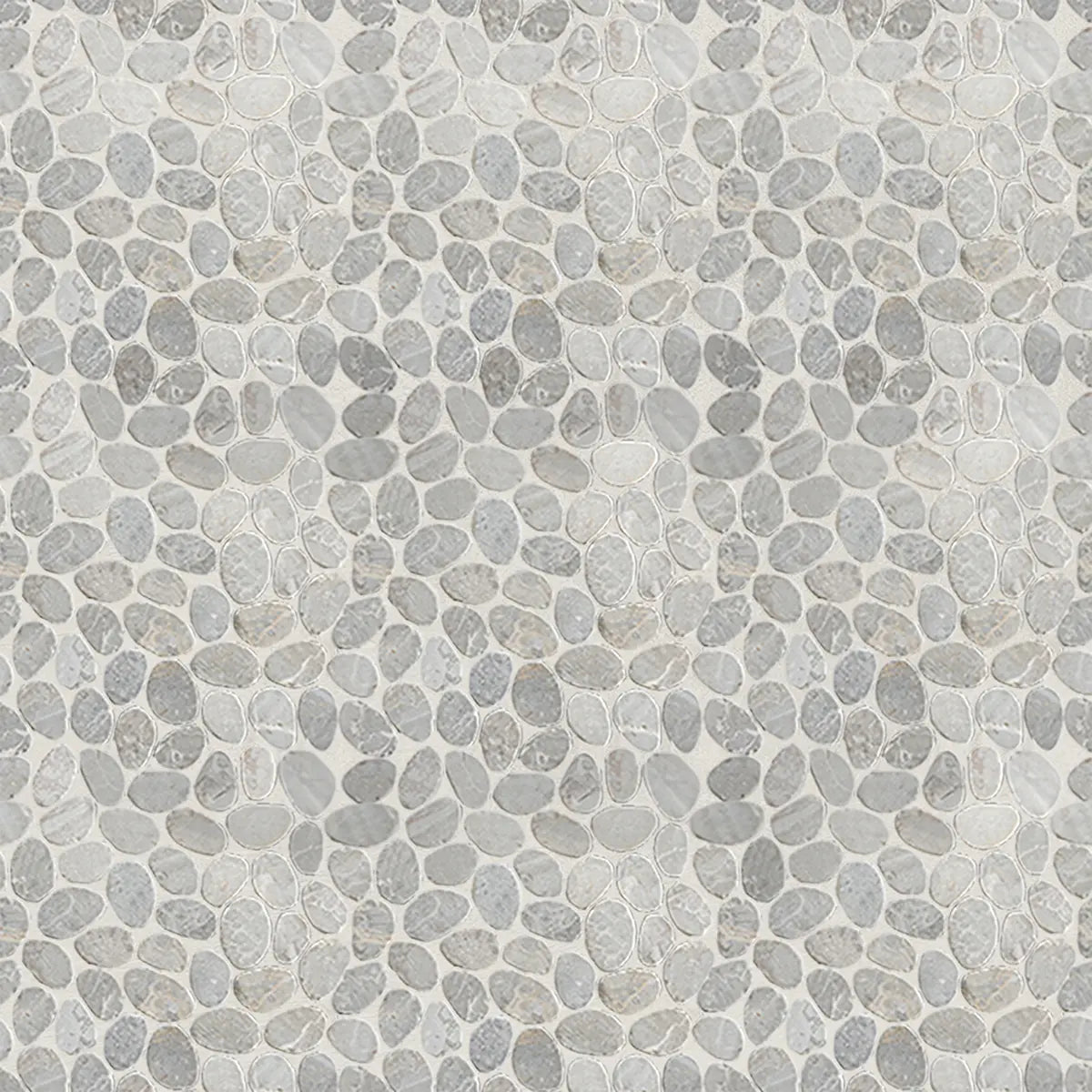 Grey Mosaic Tiles, Smoke Grey Sliced Pebble Mosaic Wall & Floor Tile