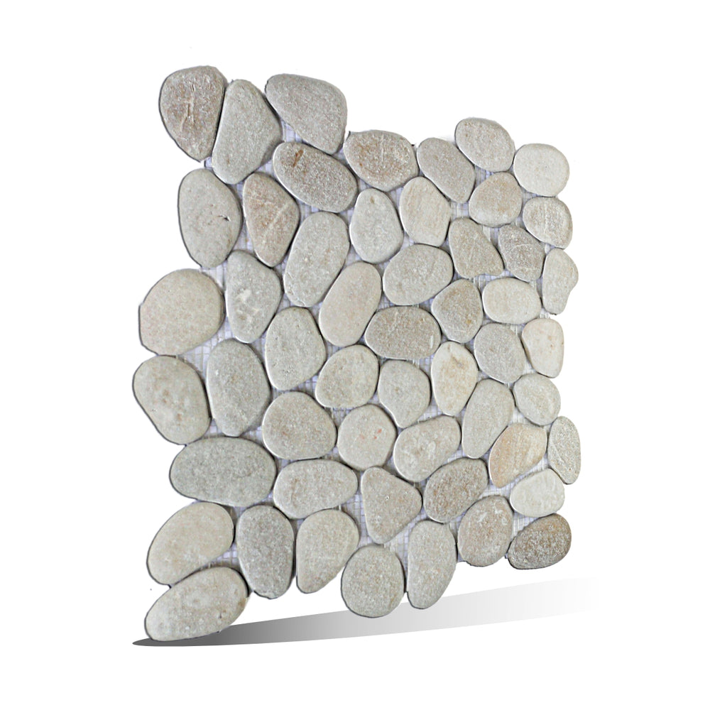 Tan Stone Mosaic Tile for Natural Elegance | Pebble Tile