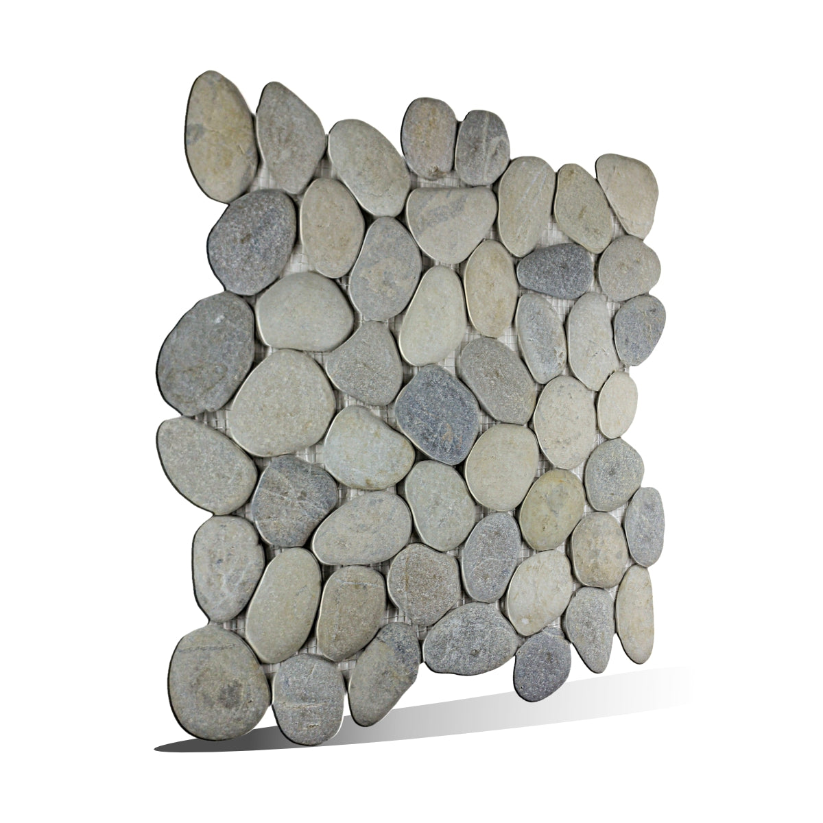 Pebble Grey Stone Mosaic Tiles, Natural Stone Floor Tile