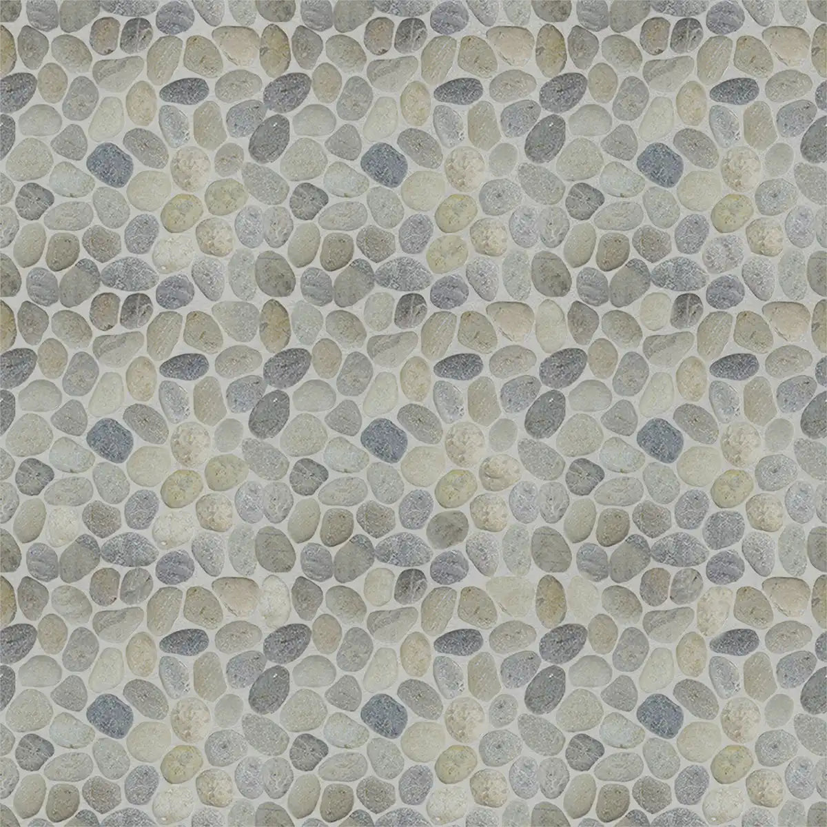 Pebble Grey Stone Mosaic Tiles, Natural Stone Floor Tile