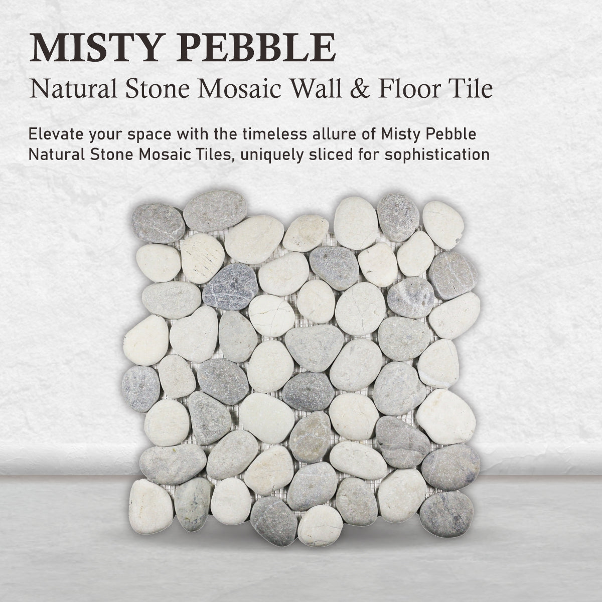 Pebble Stone Mosaic Tiles, Misty Pebble Mosaic Tile