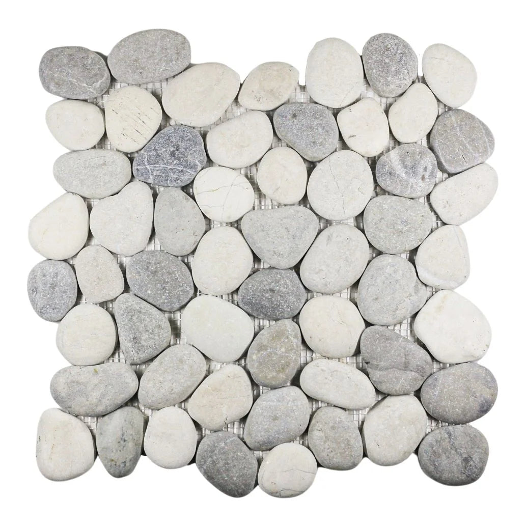 Misty Pebble tile sample without grout
