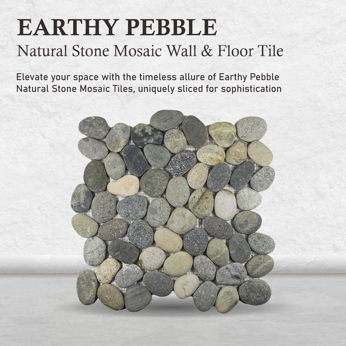 Pebble Mosaic Tile, Earthy Pebble Stone Mosaic Tiles