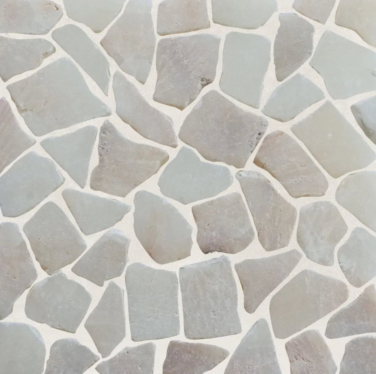 rhino random tile sample close up with grout