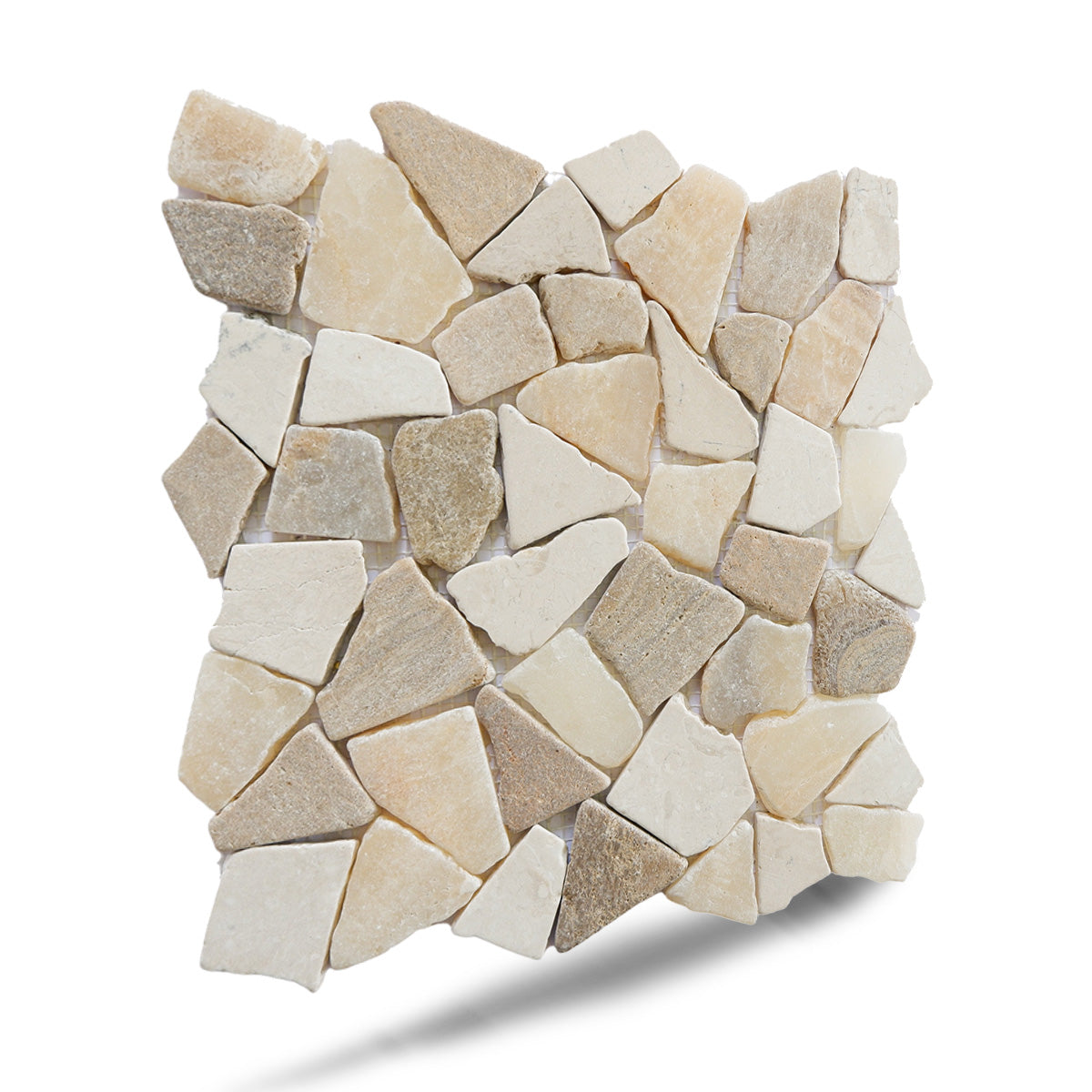 Natural Stone Mosaic Tiles, Sunset Random Mosaic Wall