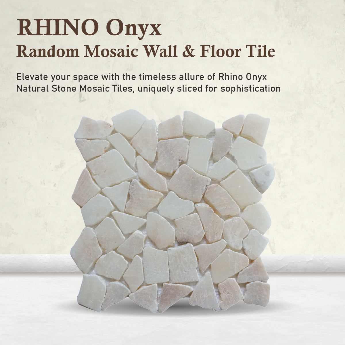 Natural Stone Mosaic Tile for Wall and Floor, Rhino Onyx Mosaic Wall