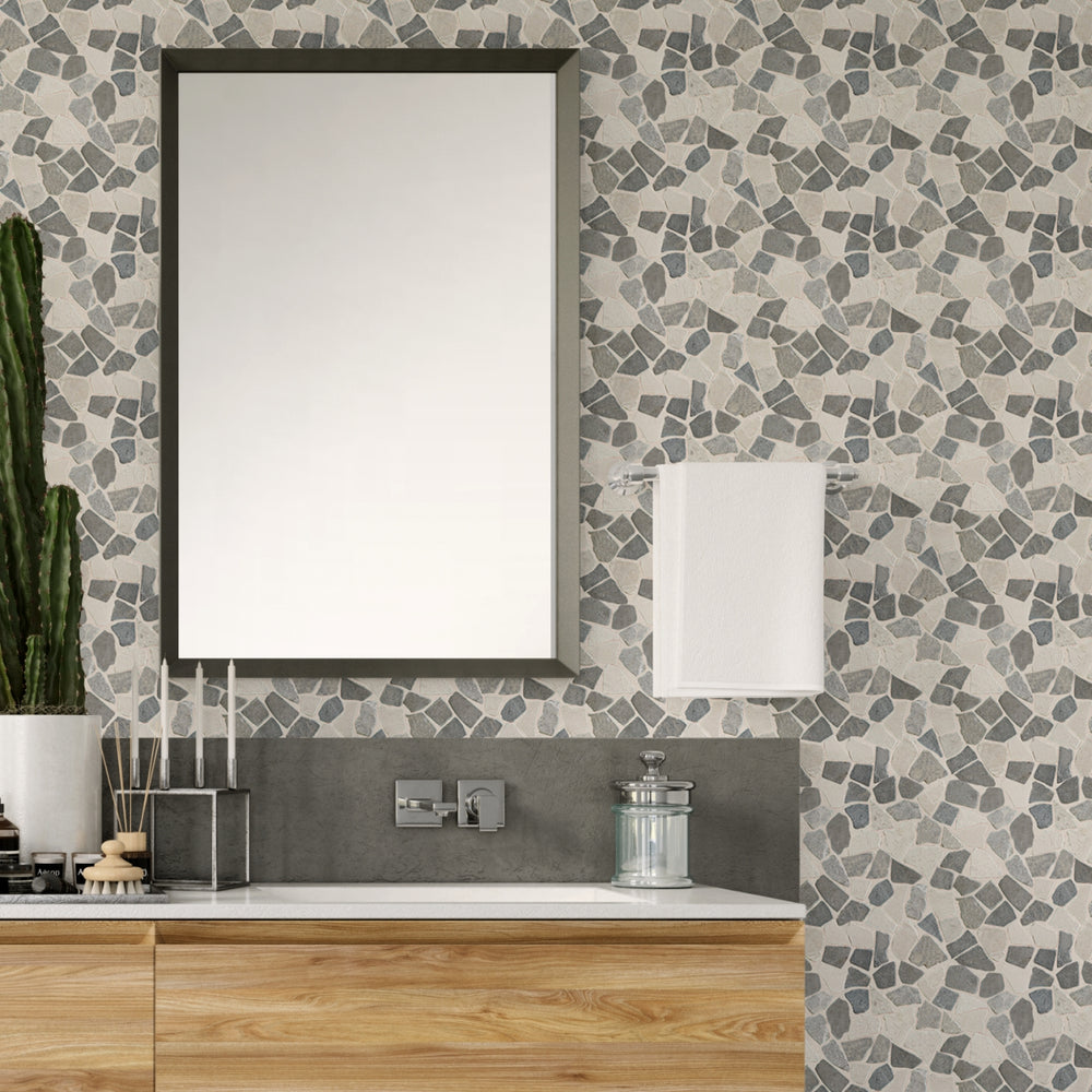 Awan Random Mosaic Wall Tile In Room | Pebble Tile