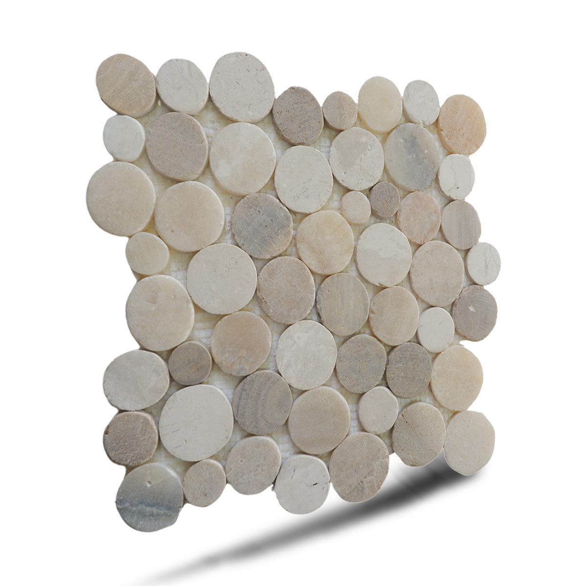 Sunset Penny Round Tile, Marble Onyx Mosaic Wall & Floor Tile | 5 Tiles per case