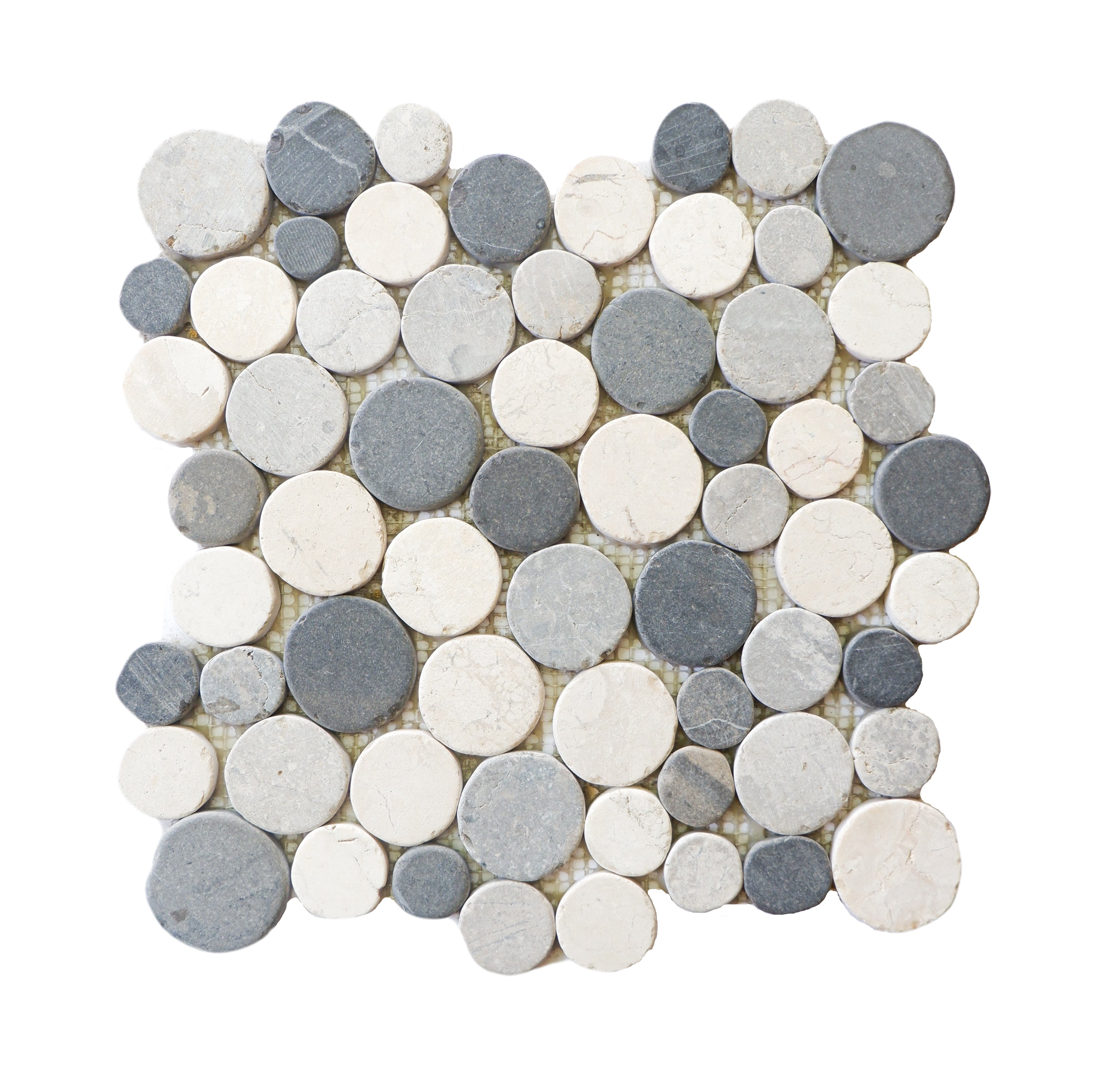 Bali mix pebble tile sample without grout