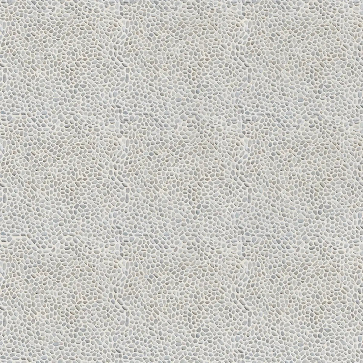 White Mini Pebble Natural Stone Mosaic Wall & Floor Tile | 11 Tiles per case