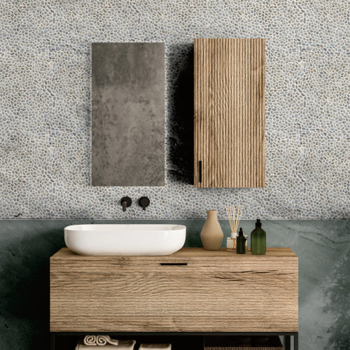 White Pebble Tile, Mini Pebble Natural Stone Mosaic Wall & Floor Tile