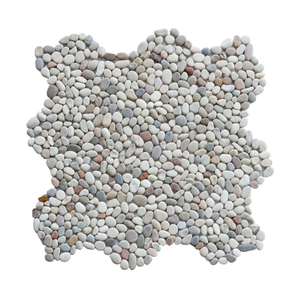 Mini colour pebble tile sample without grout