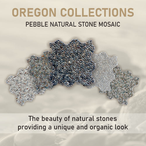 Mini Black Pebble Tile, Natural Stone Mosaic Wall & Floor Tile