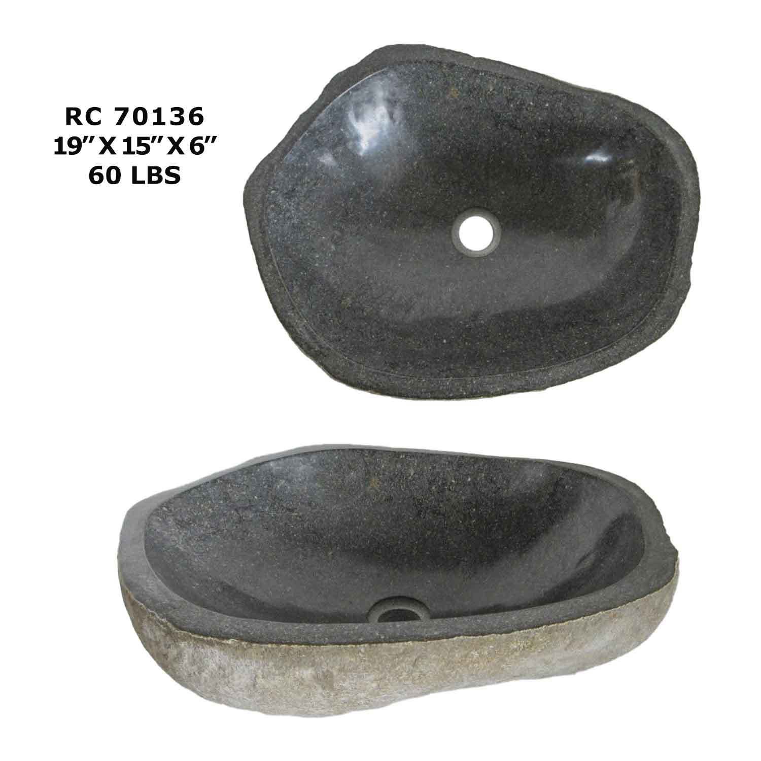 RC70136-River Stone Vessel Sink for Bathroom & kitchen