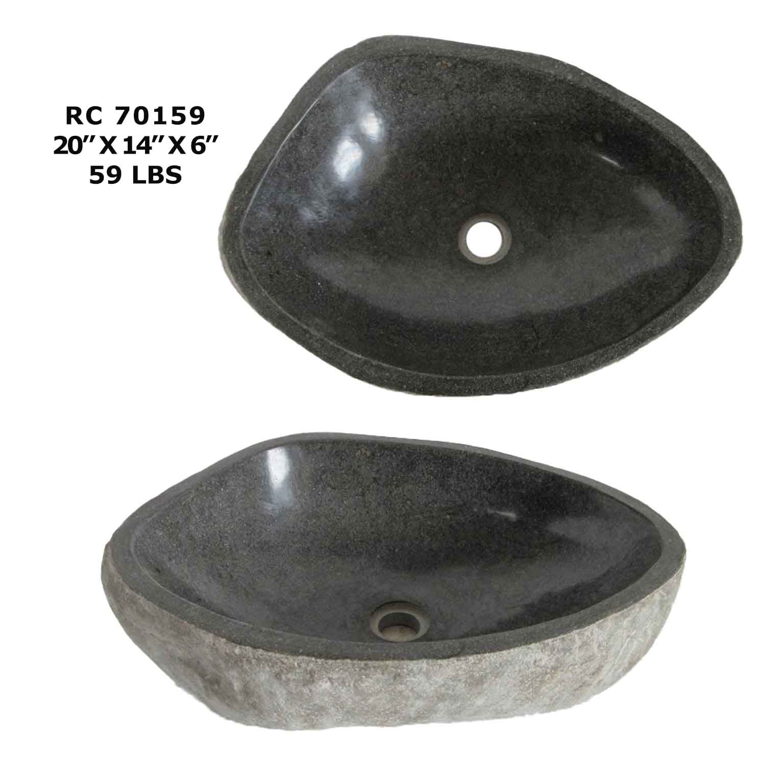 RC70159-River Stone Vessel Sink for Bathroom & kitchen