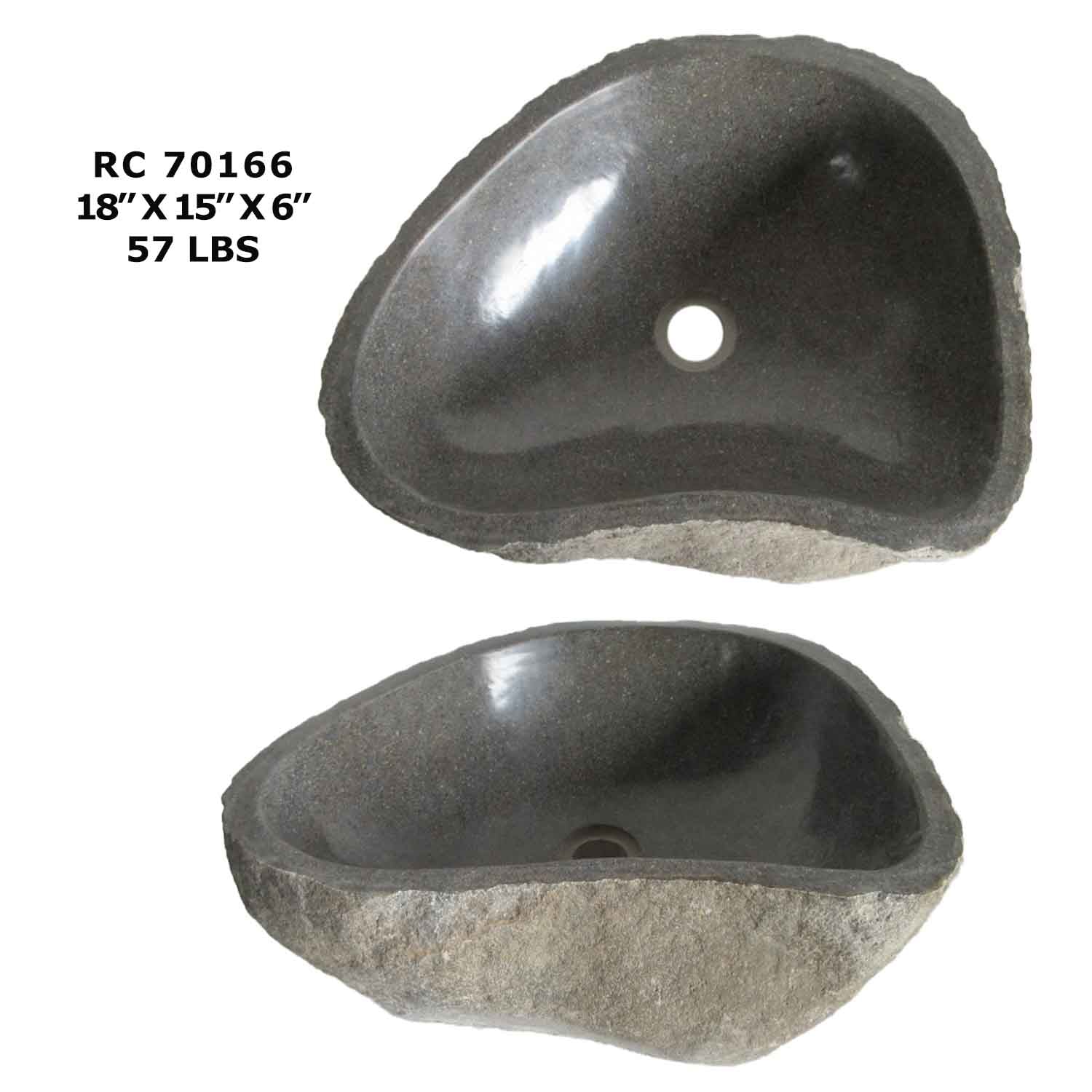 RC70166-Natural River Stone Sink Bowl for Bathroom