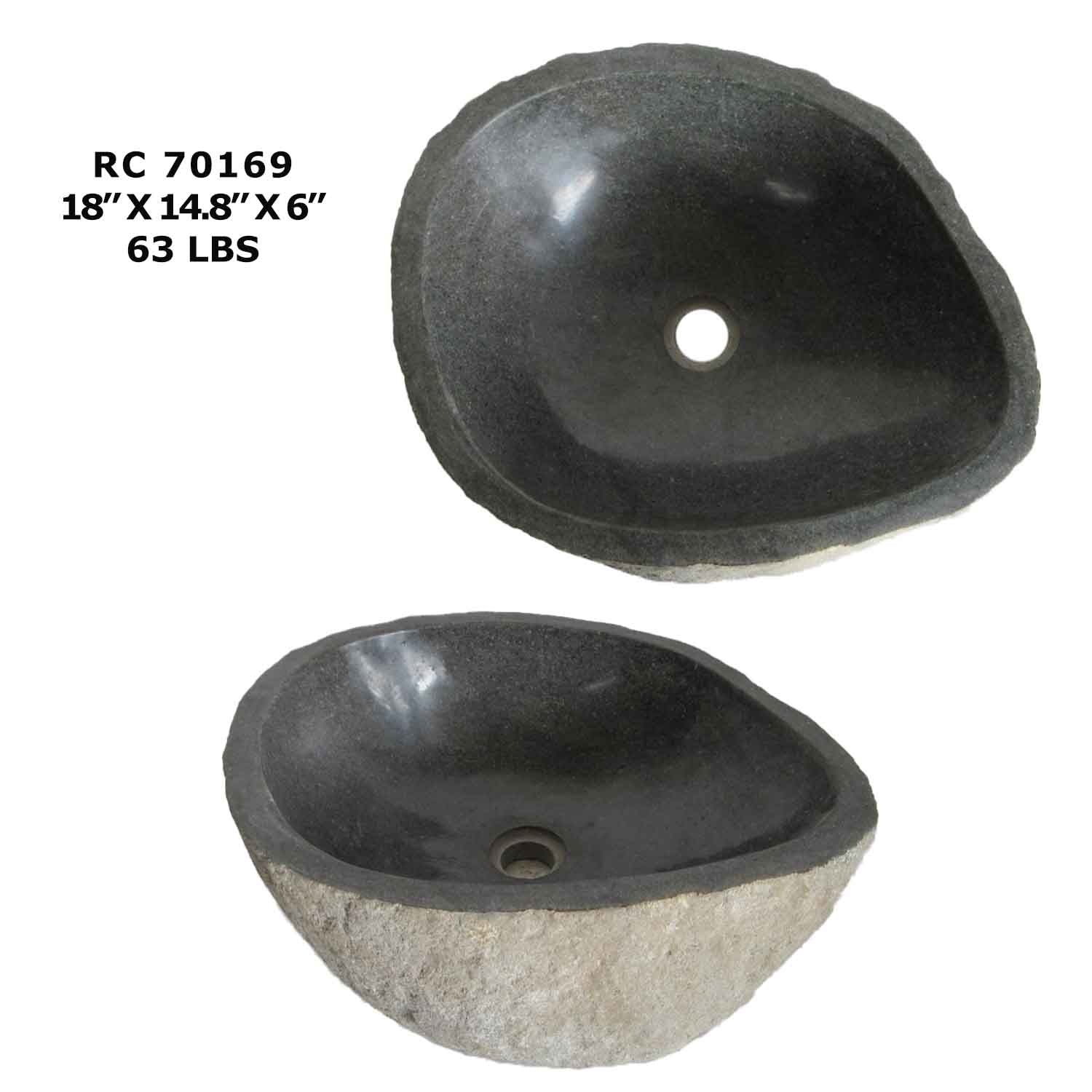 RC70169-River Stone Vessel Sink for Bathroom & kitchen