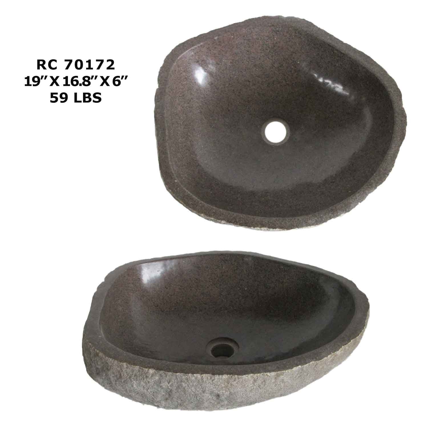 RC70172-Natural River Stone Basin Sink for Bathroom