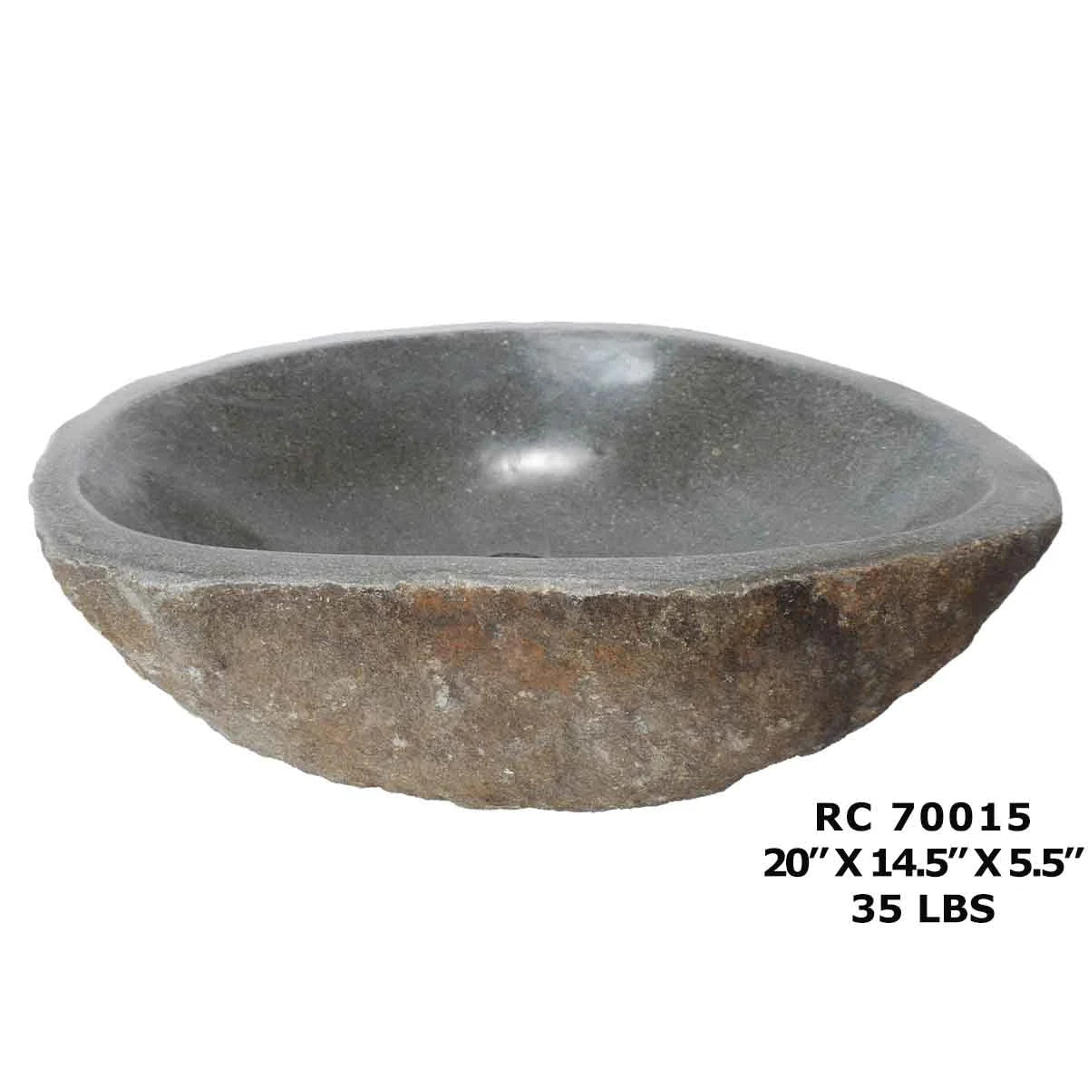 RC70015-Natural River Stone Sink Bowl for Bathroom