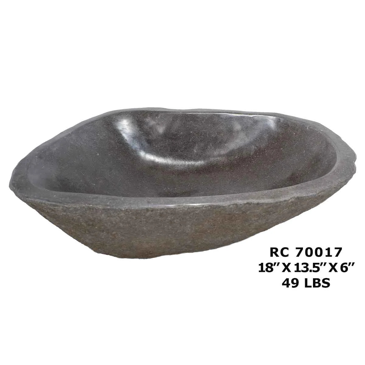 RC70017-Natural River Stone Sink Bowl for Bathroom
