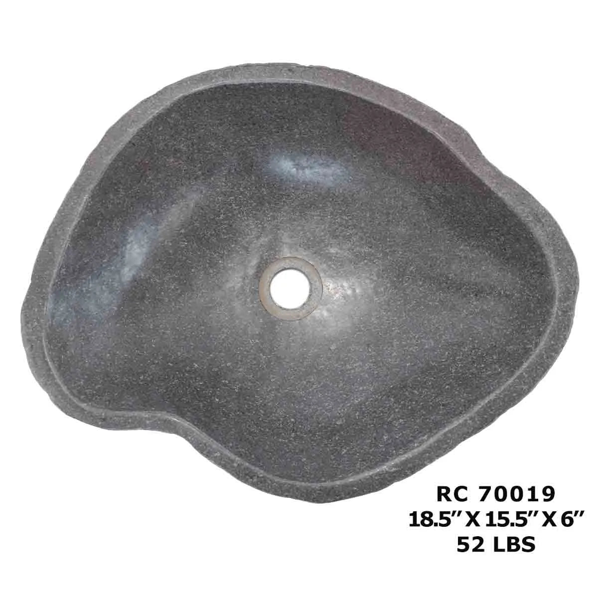 RC70019-Natural River Stone Modern Vessel Sink for Bathroom