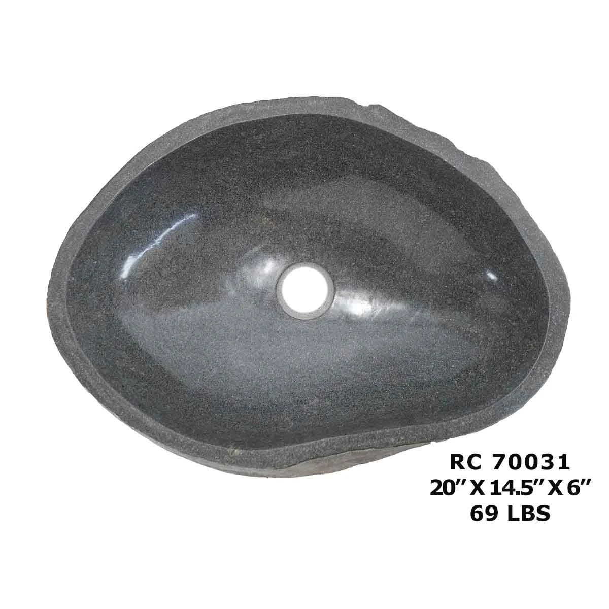 RC70031-Natural River Stone Sink Bowl for Bathroom