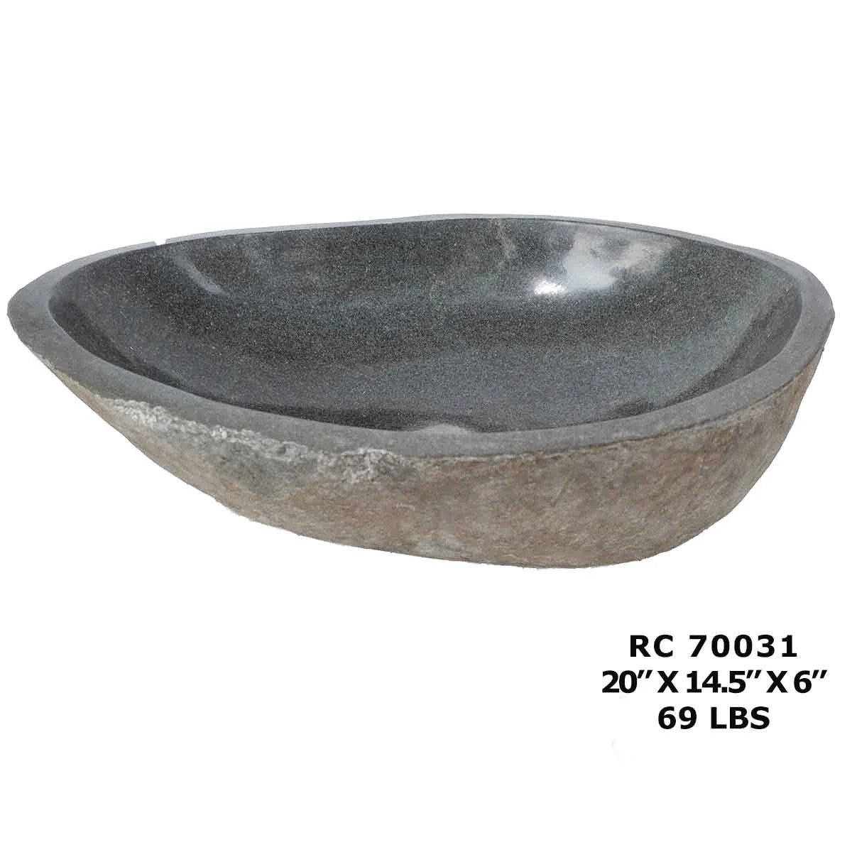 RC70031-Natural River Stone Sink Bowl for Bathroom