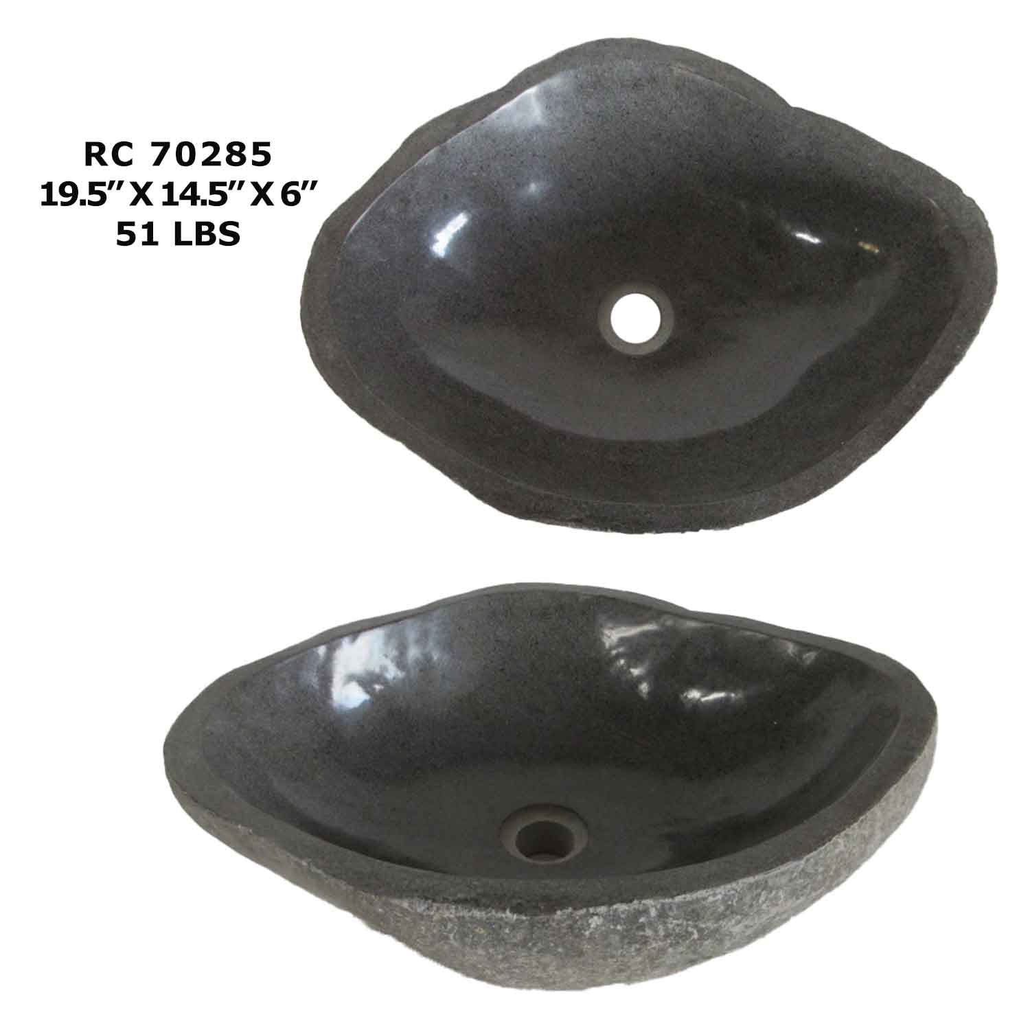 RC70285-River Stone Vessel Sink for Bathroom & kitchen