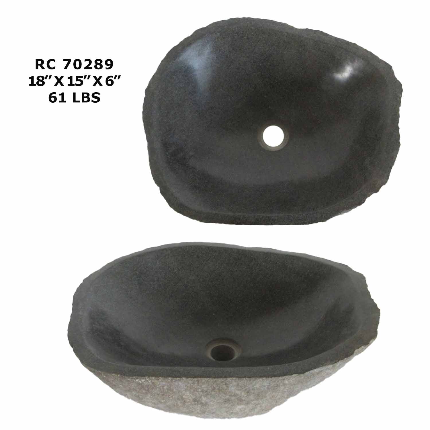 RC70289-Natural River Stone Basin Sink for Bathroom
