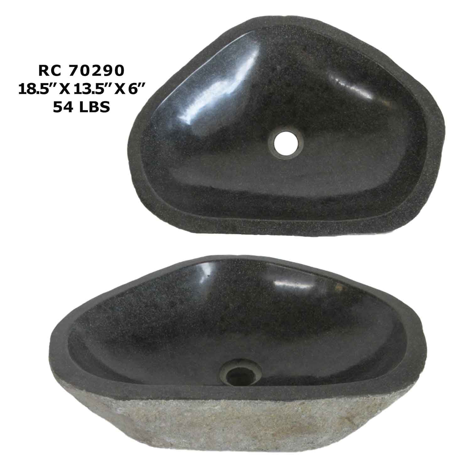 RC70290-Natural River Stone Sink Bowl for Bathroom