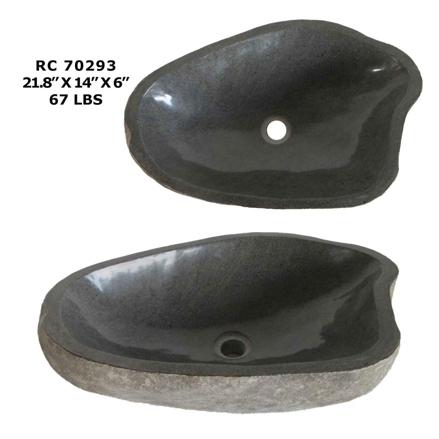 RC70293-Natural River Stone Wash Basin for Bathroom