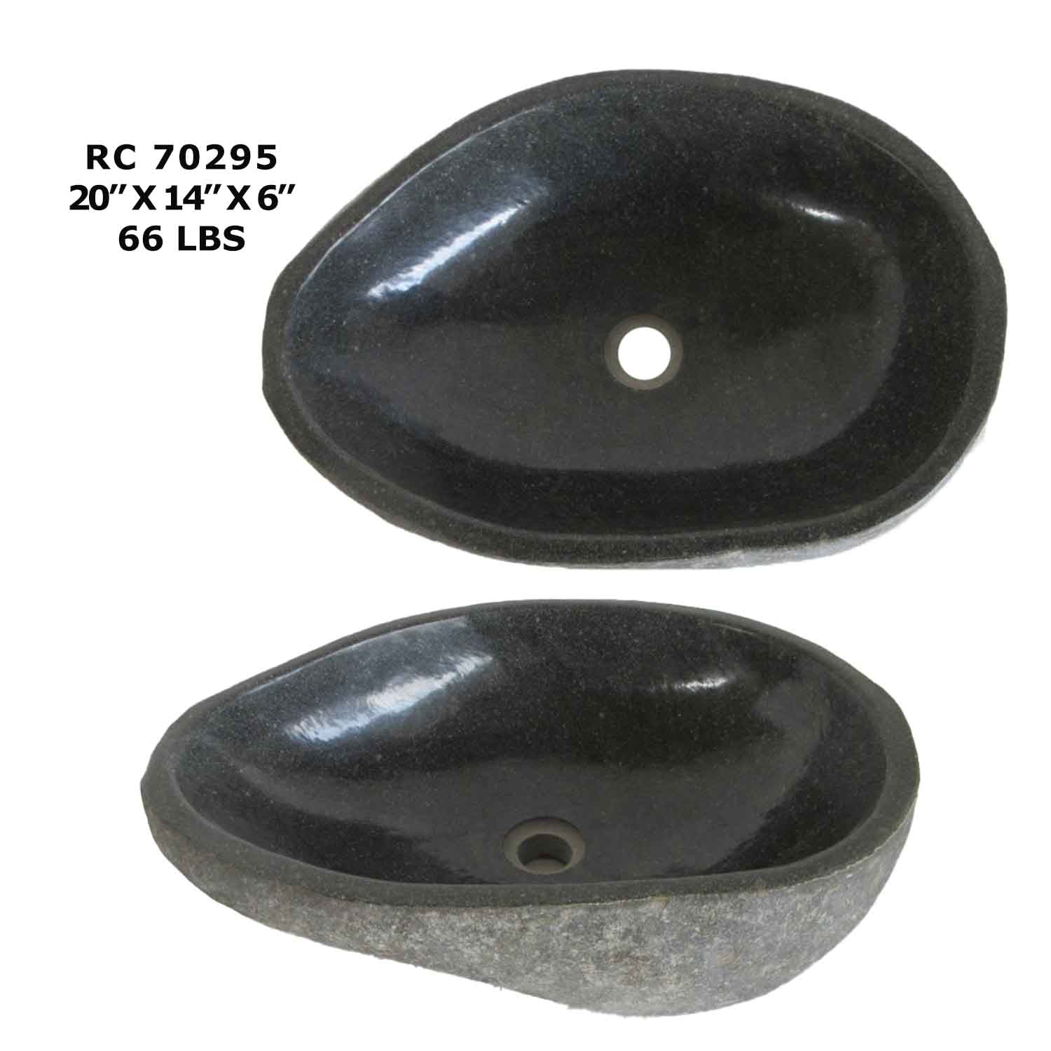 RC70295-Natural River Stone Sink Bowl for Bathroom