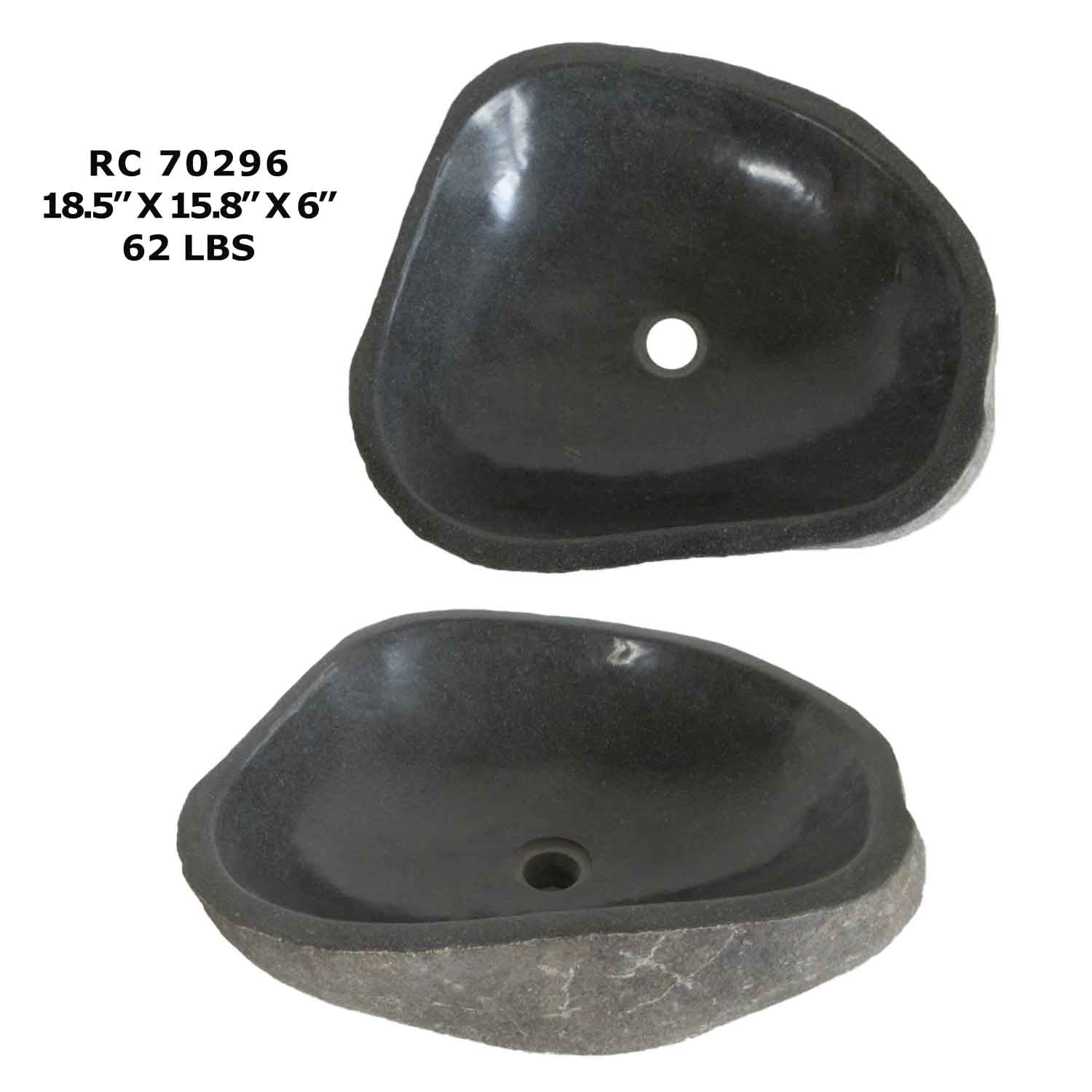 RC70296-Natural Stone Vessel Bathroom Sink | Riverstone Stone Sink
